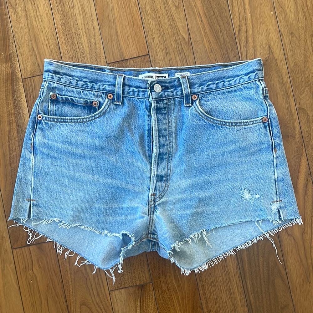 SOLD**NWOT Redone Levis cut offs